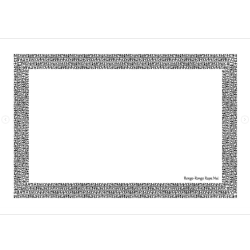 Pareo Borde Rongo Rongo blanco / negro 1,75X1,15MTS