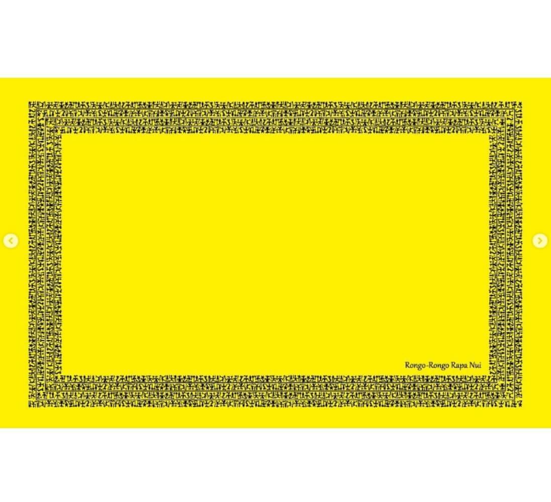 Pareo Borde Rongo Rongo amarillo / negro 1,75X1,15MTS