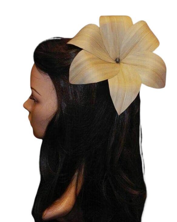 Pinche Flor Pandanus Con Perla Y Pinza Para El Cabello - Imagen 5