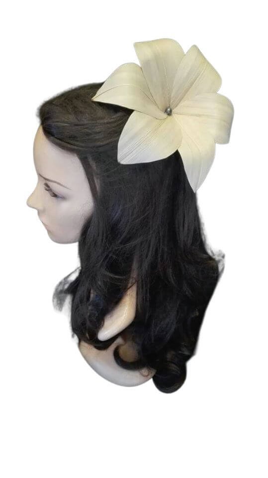 Pinche Flor Pandanus Con Perla Y Pinza Para El Cabello