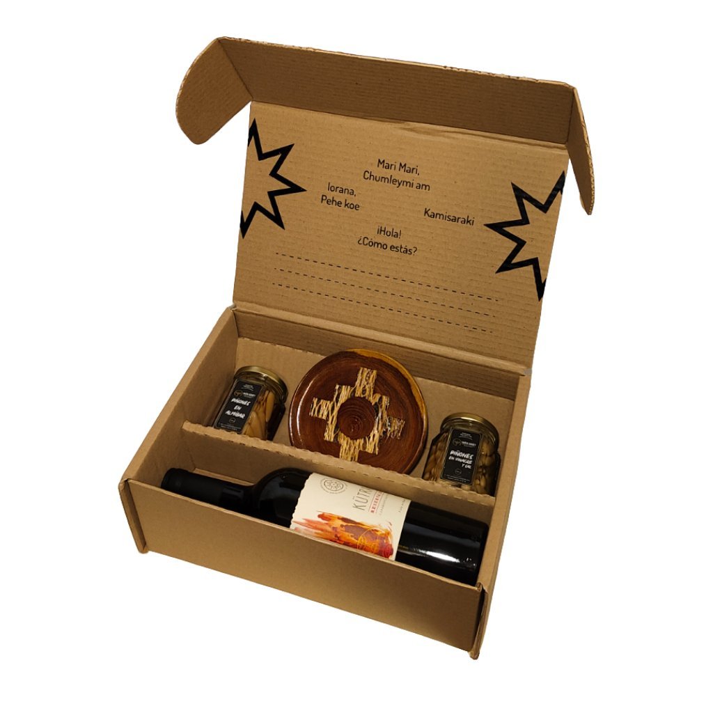 Box Vino Kütral y tabla de snack lickanantay - Imagen 2
