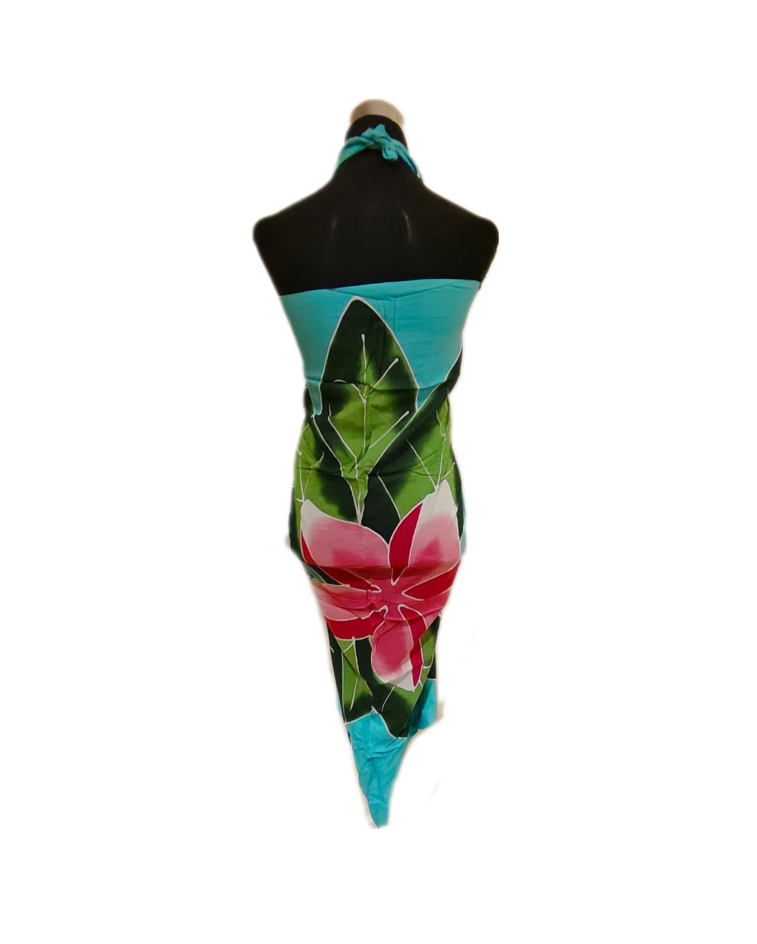 Pareo Celeste con tipanie fucsia Napohe 1,75x1,15mts - Imagen 3