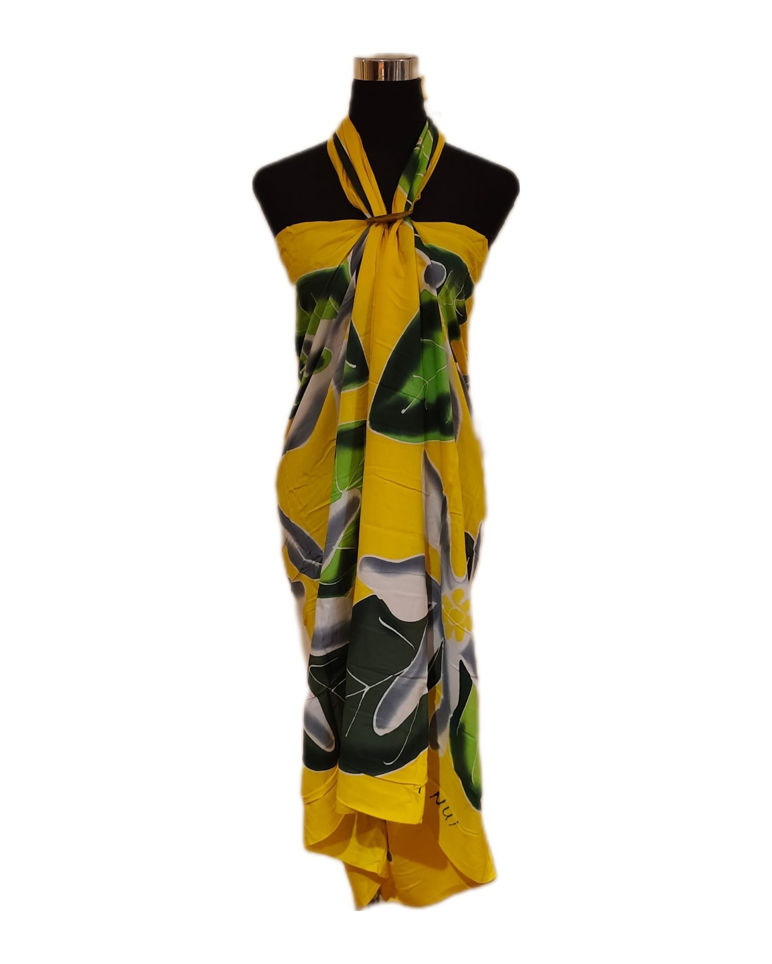 Pareo amarillo 3 tiare Napohe 1,75x1,15mts