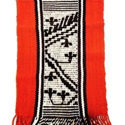 Telar Mapuche Perimontun Filu Rojo.