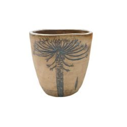 Vaso Rustico Pewen con Sello en Cerámica Gres