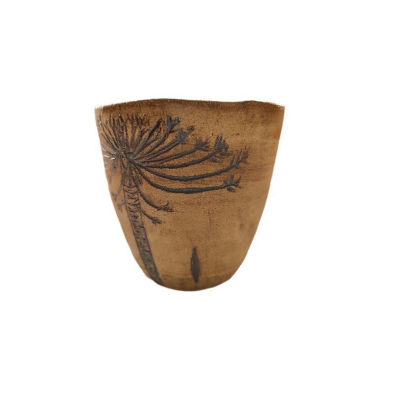 Vaso Rustico Pewen con Sello en Cerámica Gres - Imagen 8
