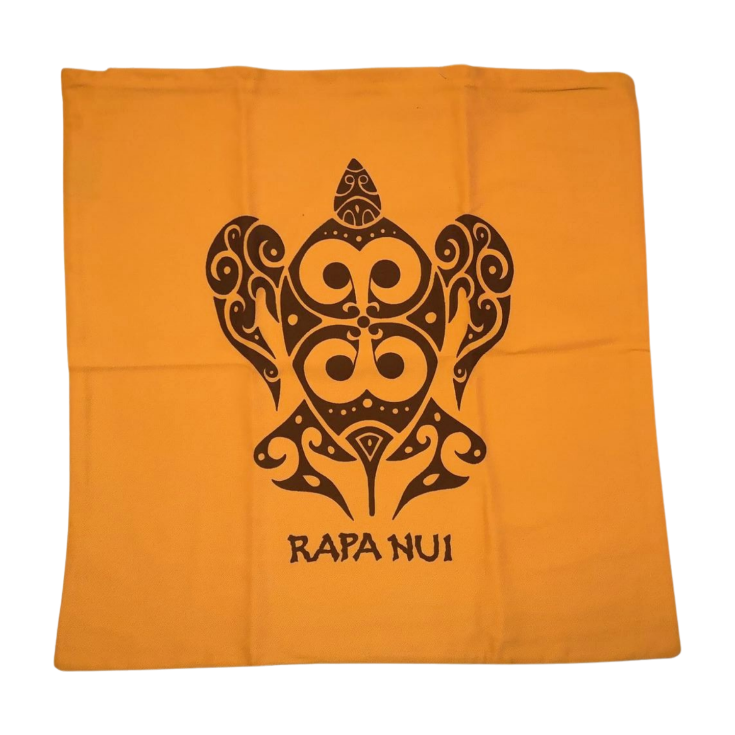Funda cojin Amarilla Gabardina estampada con tortuga 45x45cm - Imagen 3