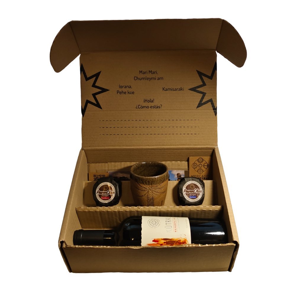 Box Vino Kütral con vaso ceramica pewen - Imagen 4