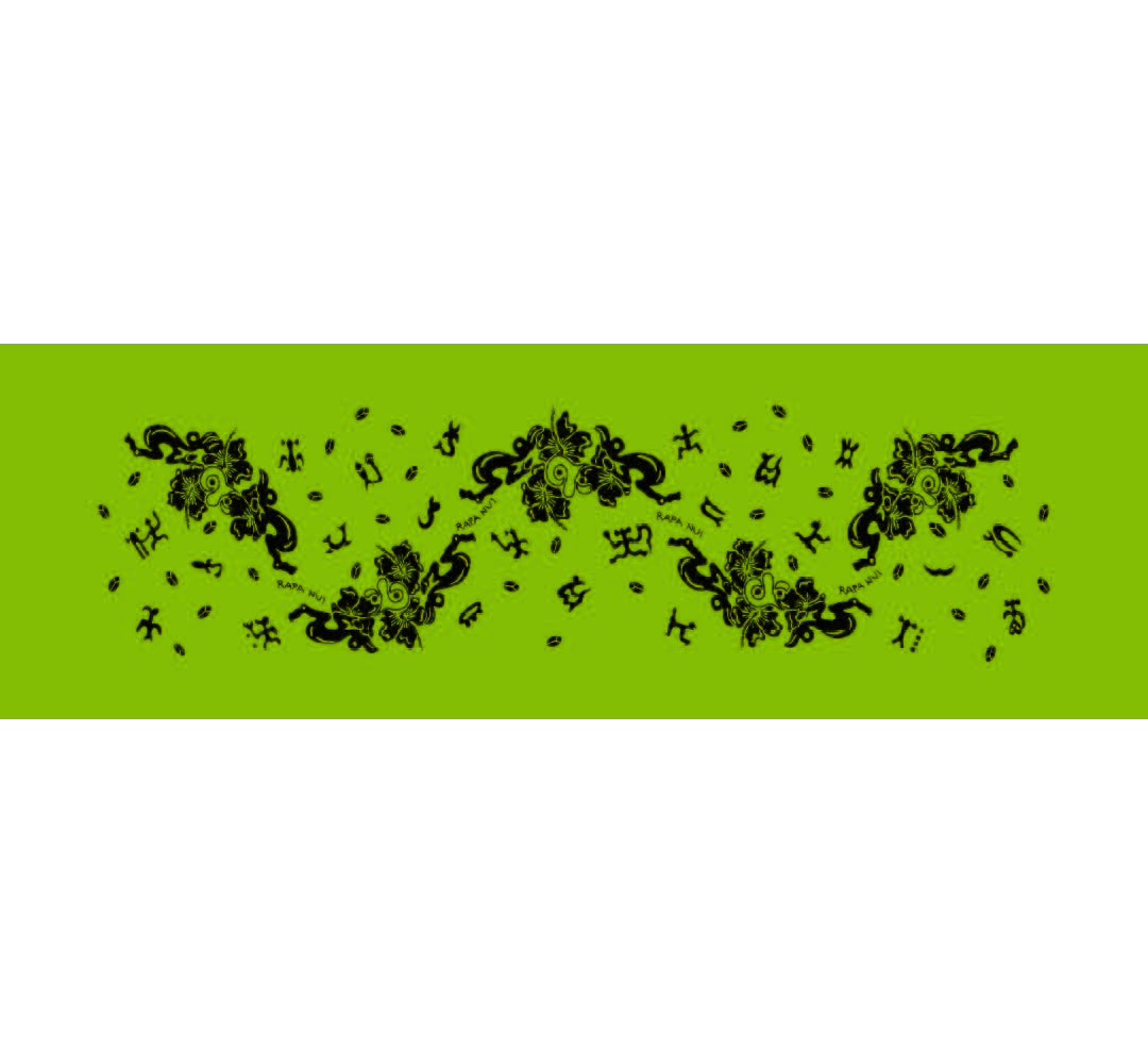 Pareo Corto Napohe flores pajaro verde negro
